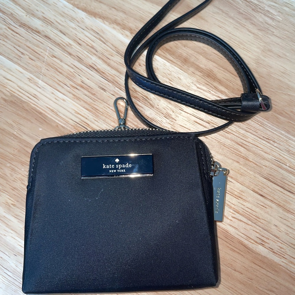 Kate Spade Black Lanyard Card Holder -NWT